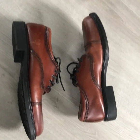 Dockers Brown Leather Cap Toe Shoes - Mens US Size 10.5 - Picture 5 of 14